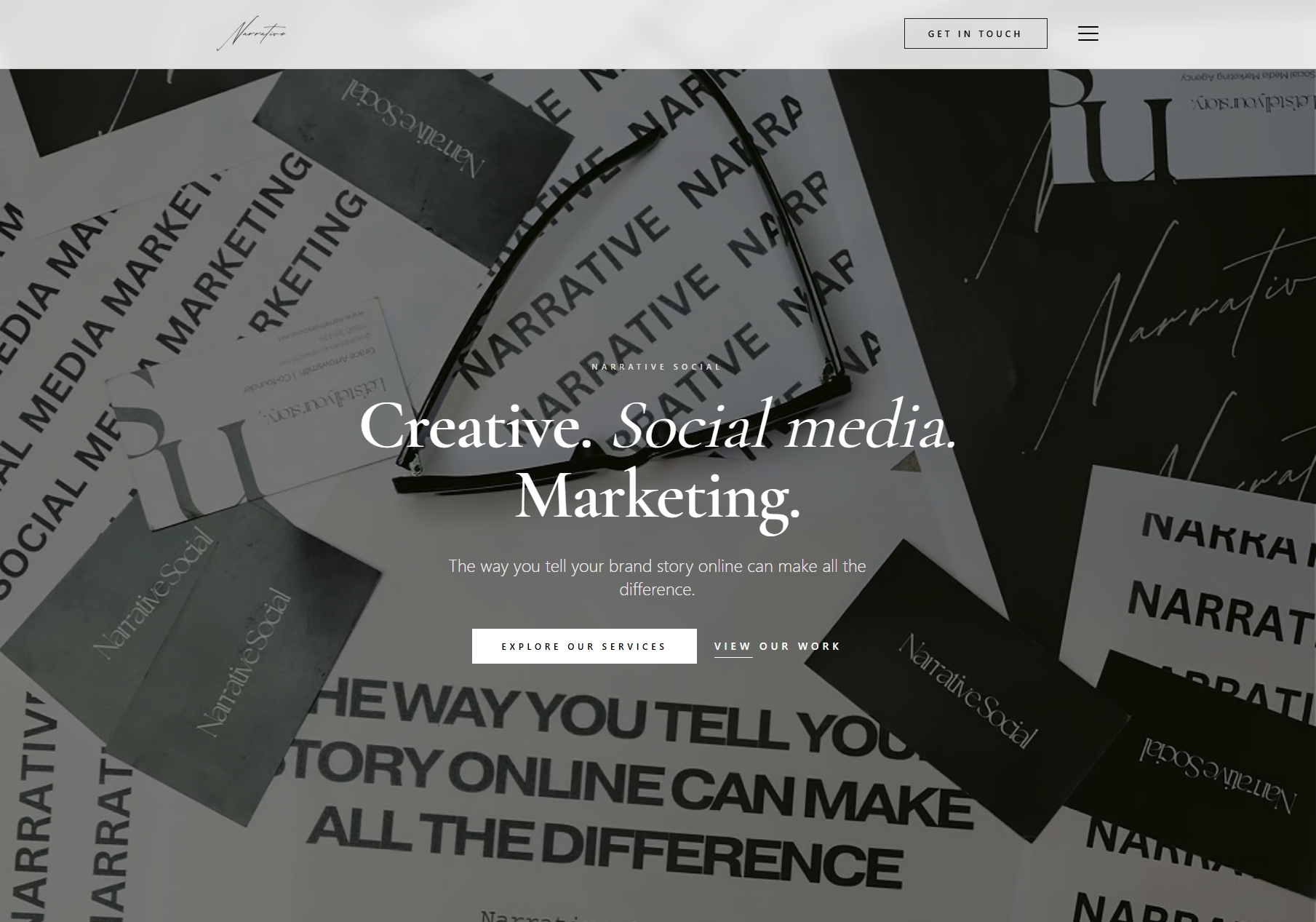 Narrative Social website screenshot